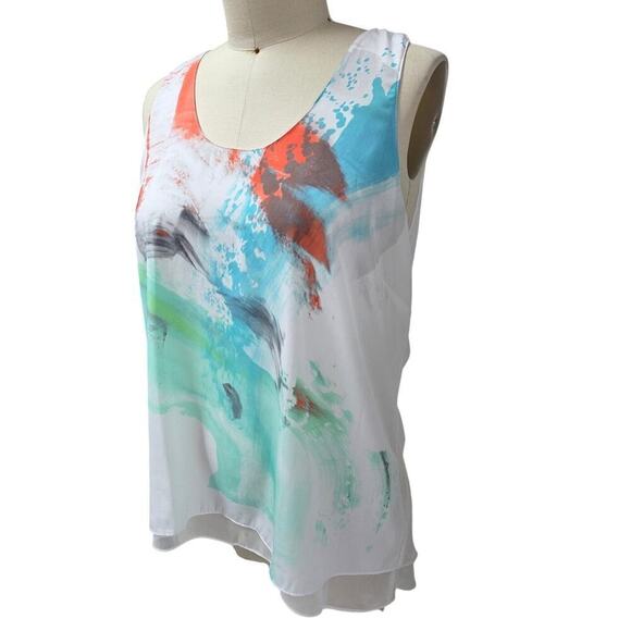 Calvin Klein Jeans Tops - Calvin Klein Jeans Floral Layered Tank Top XL